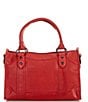 Color:Red - Image 2 - Melissa Washed Leather Satchel Bag