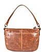 Color:Cognac - Image 2 - Melissa Zip Leather Crossbody Shoulder Bag