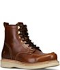Color:Saddle - Image 1 - Men's Hudson Leather Wedge Work Boots