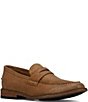 Color:Almond - Image 1 - Men's Leather Tyler Penny Loafers