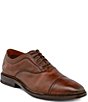 Color:Walnut - Image 1 - Men's Paul Leather Cap Toe Oxford Lace Up Dress Shoes