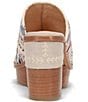 Color:Ivory Southwest - Image 3 - Pipa Canvas Crochet Platform Sandals
