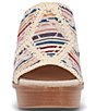 Color:Ivory Southwest - Image 5 - Pipa Canvas Crochet Platform Sandals