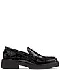 Color:Black - Image 2 - Bowery Crocodile Embossed Leather Loafers