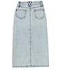 Color:Light Blue - Image 2 - Big Girls 7-16 Denim Maxi Skirt