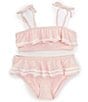 Color:Icy Pink - Image 1 - Big Girls 7-16 Rick Rack Flounce Bralette Two-Piece Swimsuit