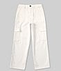 Color:White - Image 1 - Big Girls 7-16 Structured Cargo Pants