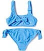 Color:Capri - Image 2 - Big Girls 7-16 Tie Bralette Two-Piece Swimsuit