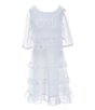 Color:White - Image 1 - Social Big Girls 7-16 Tiered Ruffle Dress