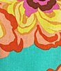 Color:Aqua Multi - Image 6 - Floral Printed Linen Blend Coordinating Crop Top