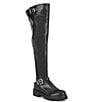 Color:Black - Image 1 - Game-Changer Over-the-Knee Lug Sole Boots