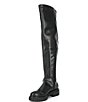 Color:Black - Image 4 - Game-Changer Wide Calf Over-the-Knee Lug Sole Boots