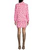 Color:Pink Multi - Image 2 - Geometric Swirl Print Sweater Dress