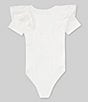 Color:White - Image 2 - Girls Big Girls 7-16 Ruffle Front Bodysuit