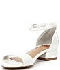 Color:White - Image 4 - Girls' Patent Block Heel Dress Sandals (Youth)