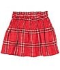 Color:Red Black - Image 1 - Little Girls 2T-6X Smocked Waist Plaid Skirt