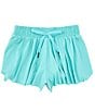 Color:Aqua Sky - Image 1 - Little Girls 2T-6X Active Mid-Rise Flippy Shorts