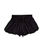 Color:Black - Image 1 - Little Girls 2T-6X Active Mid-Rise Flippy Shorts
