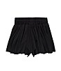 Color:Black - Image 2 - Little Girls 2T-6X Active Mid-Rise Flippy Shorts