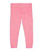 Color:Pink - Image 2 - Little Girls 2T-6X Cozy Knit Jogger Pants