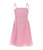 Color:Mauve Ivory - Image 1 - Little Girls 2T-6X Dotted Print Tie Strap Dress