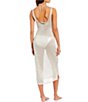 Color:Silver - Image 2 - Lurex Knit Midi Tank Dress Swimsuit Cover Up