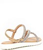 Color:Spanish Sand - Image 2 - Lux-Urious Rhinestone Strappy Slingback Sandals