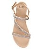 Color:Spanish Sand - Image 5 - Lux-Urious Rhinestone Strappy Slingback Sandals