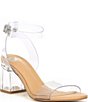 Color:Clear - Image 1 - New Skool Vinyl Family Matching Ankle Strap Block Heel Dress Sandals