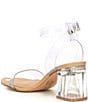 Color:Clear - Image 3 - New Skool Vinyl Family Matching Ankle Strap Block Heel Dress Sandals
