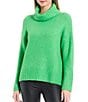 Color:Lime - Image 1 - Oversized Turtleneck Sweater