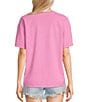 Color:Rose - Image 2 - Pigment Dyed Cannes Oversized T-Shirt