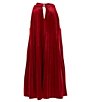 Color:Scarlet Red - Image 2 - Social Big Girls 7-16 Velvet Bow Neck Dress