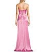 Color:Pink - Image 3 - Social Corset Rhinestone Beaded Long Dress