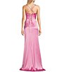 Color:Pink - Image 4 - Social Corset Rhinestone Beaded Long Dress