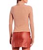 Color:Taupe - Image 2 - Turtle Neck Long Sleeve Fitted Top