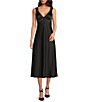 Color:Black - Image 1 - Acacia Lace V-Neck Sleeveless Midi Slip Dress