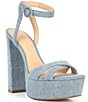 Color:Medium Blue - Image 1 - Alize Denim Strappy Platform Dress Sandals