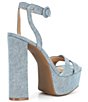 Color:Medium Blue - Image 2 - Alize Denim Strappy Platform Dress Sandals