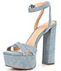 Color:Medium Blue - Image 4 - Alize Denim Strappy Platform Dress Sandals