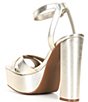 Color:Sand Gold - Image 3 - Alize Metallic Strappy Platform Dress Sandals