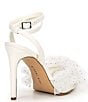 Color:White - Image 2 - Bridal Collection Mays Ruffle Rhinestone Ankle Strap Pumps