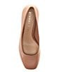 Color:Sweet Tan - Image 5 - Catallo Square Toe Leather Block Heel Pumps