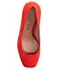 Color:Tangelo Red - Image 5 - Catallo Suede Square Toe Low Block Heel Pumps