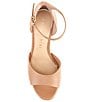 Color:Sweet Tan - Image 5 - Chellsie Leather Ankle Strap Platform Dress Sandals