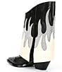 Color:Black/Silver - Image 3 - ConleyTwo Western Rhinestone Flame Foldover Boots
