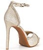 Color:Sand Gold - Image 2 - Constanz Glitter Rhinestone Platform Dress Sandals