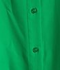 Color:Kelly Green - Image 4 - Georgie Poplin Button Front Coordinating Long Sleeve Shirt