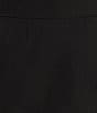 Color:Black - Image 3 - Harling Crepe Square Neck Sleeveless Asymmetrical Hemline Midi Dress