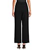 Color:Black - Image 2 - Hartley Crepe Pleated Straight Wide Leg Coordinating Pants